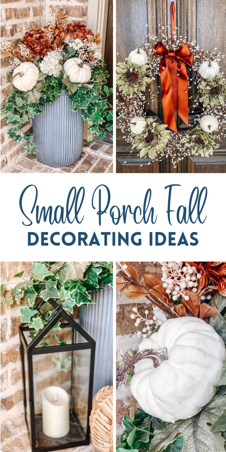 Small Porch Fall Decorating Ideas with Hobby Lobby - A Blissful Nest
