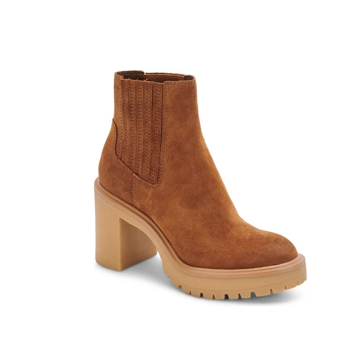 These suede block heel booties are such a fun fall find! #ABlissfulNest