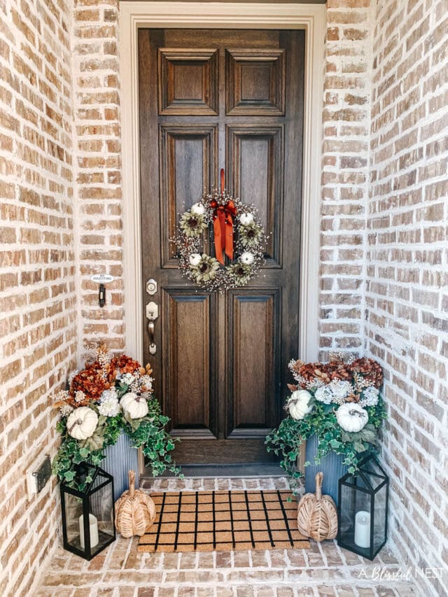 Small Porch Fall Decorating Ideas with Hobby Lobby A Blissful Nest