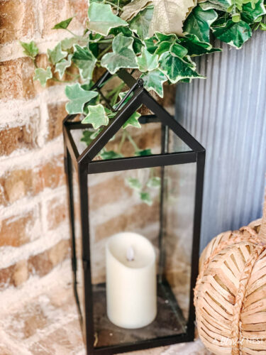 Small Porch Fall Decorating Ideas with Hobby Lobby - A Blissful Nest