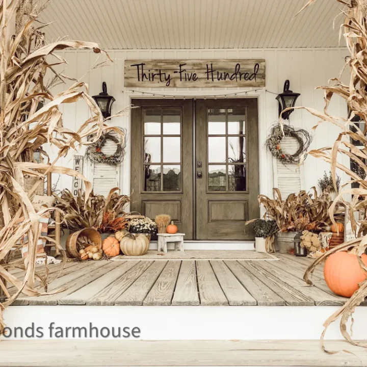 Image for Fall Porch with Cornstalks
