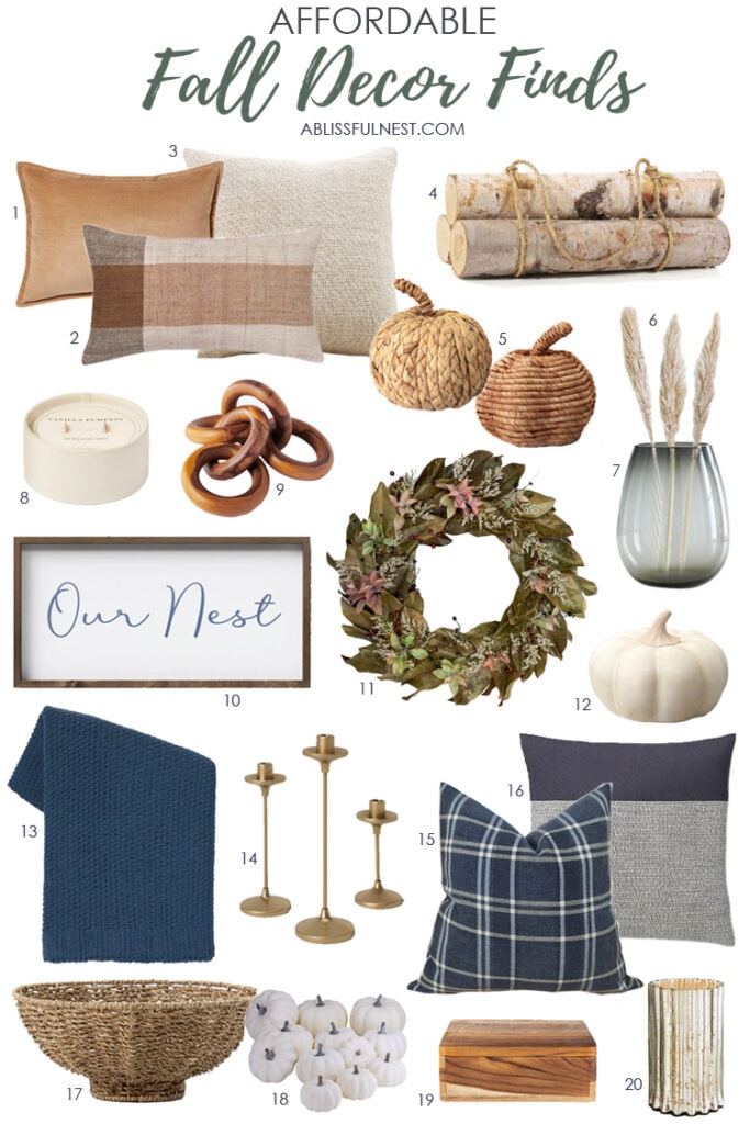 Stylish + Affordable Fall Decor Finds Under 100 A Blissful Nest