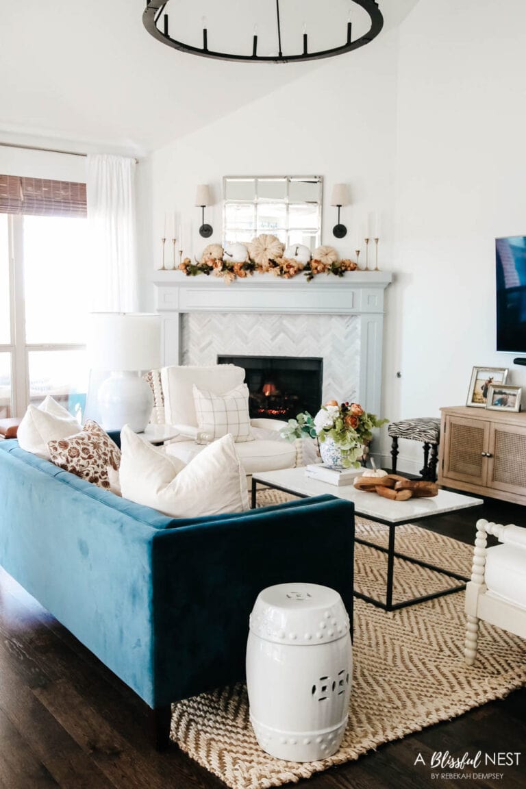 Fall Living Room Home Tour 2021 - A Blissful Nest
