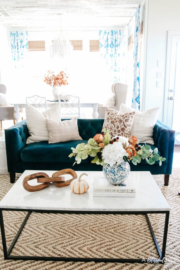 Fall Living Room Home Tour 2021 - A Blissful Nest