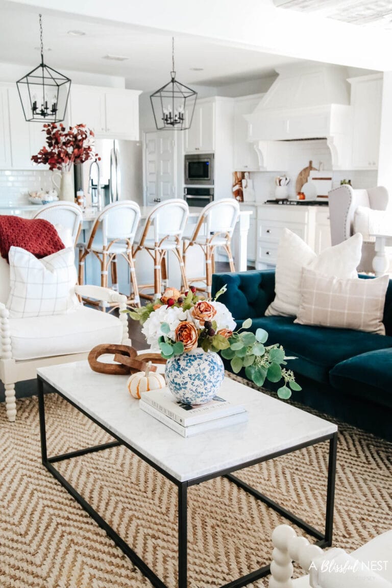 Fall Living Room Home Tour 2021 - A Blissful Nest