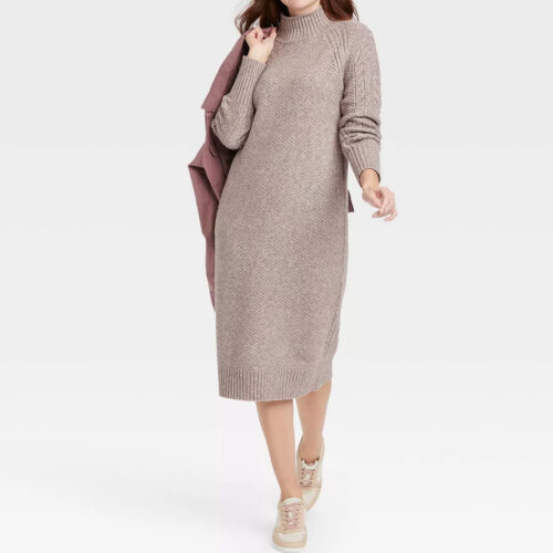 The prettiest sweater dress to dress down or up! #ABlissfulNest