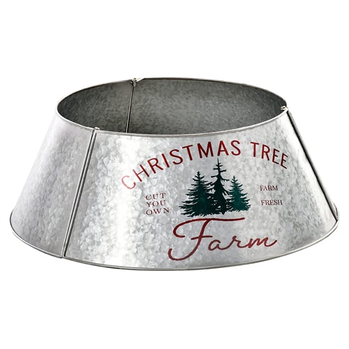This steel, farmhouse styled tree collar is perfect for your living space this holiday season! #ABlissfulNest