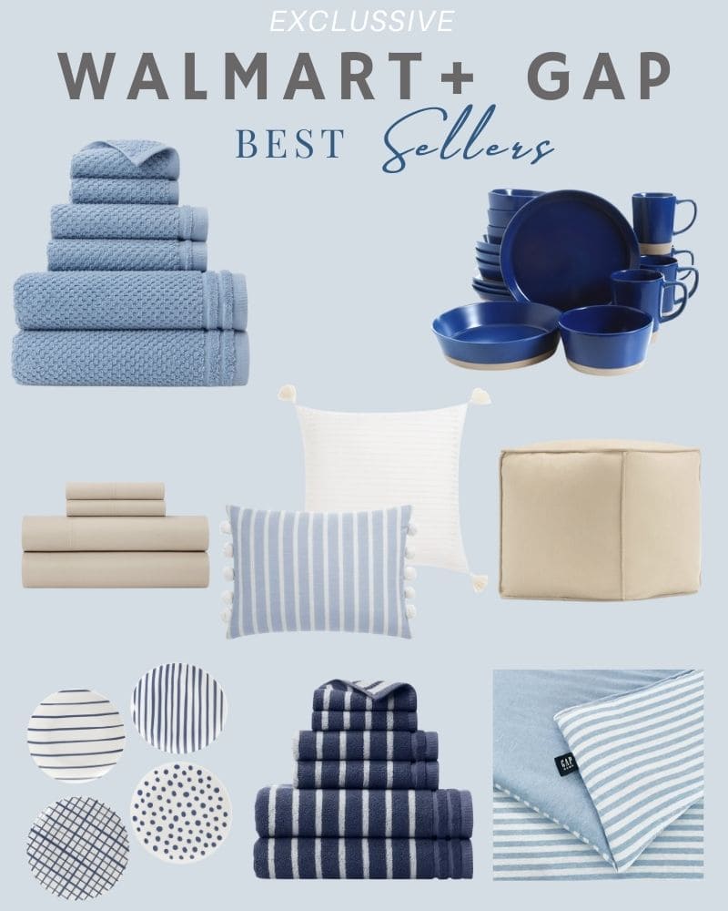 bedding and bathroom items from Gap Home Collection at Walmart