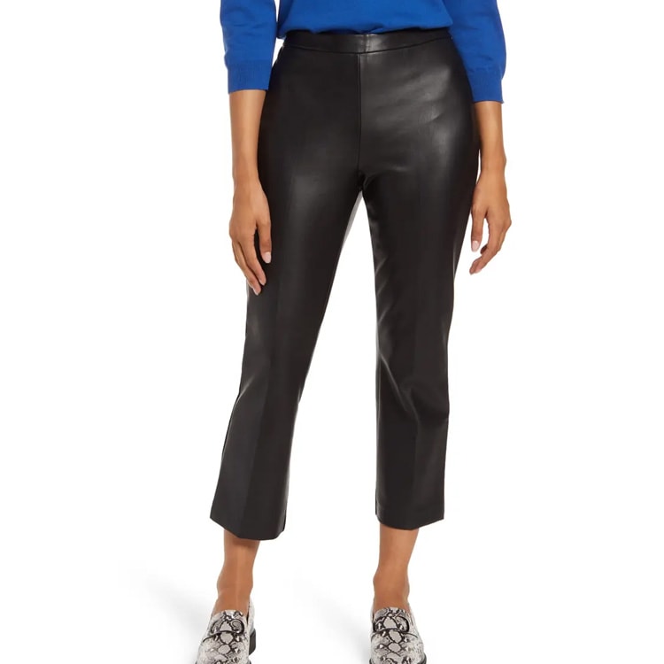 These faux leather pants are a must have for the holidays and beyond! #ABlissfulNest