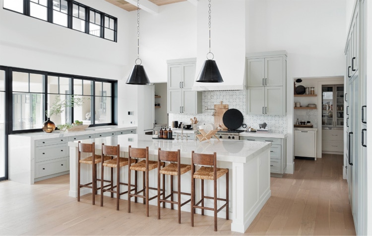 This gorgeous open concept kitchen designed by The Lifestyled Co is so beautiful!