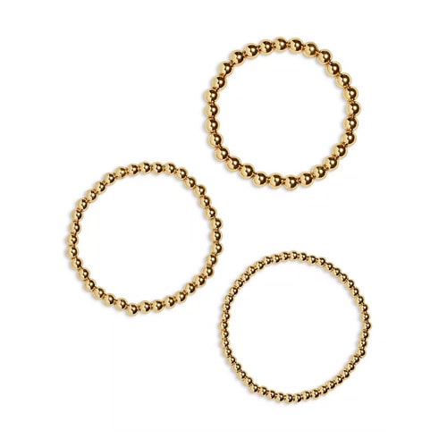 This set of beaded gold bracelets is such a fun Valentine's Day gift idea! #ABlissfulNest