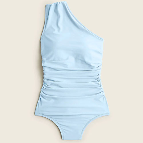 This ruched swimsuit is so flattering and perfect for spring break! #ABlissfulNest