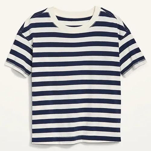 This striped t-shirt is a perfect basic to take on your next beach trip! #ABlissfulNest
