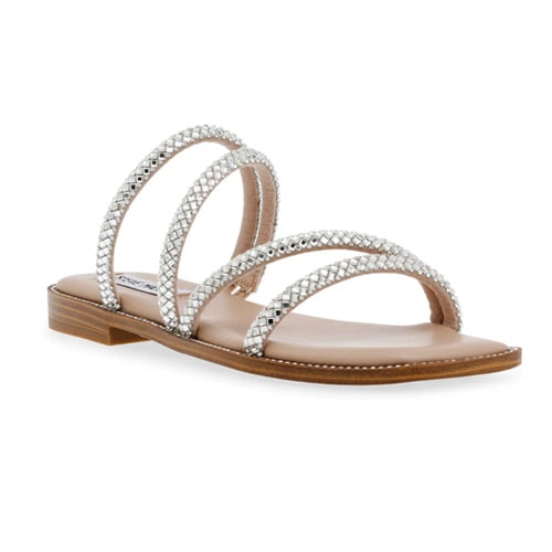 You need these shimmering strappy sandals this spring! #ABlissfulNest
