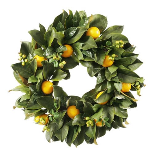 This magnolia and lemon wreath is perfect for the spring! #ABlissfulNest