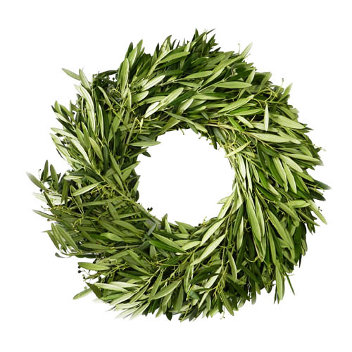 This olive branch wreath is under $60 and perfect for your front door this spring! #ABlissfulNest