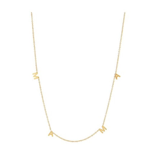 This gold MAMA necklace is perfect for Mother's Day! #ABlissfulNest