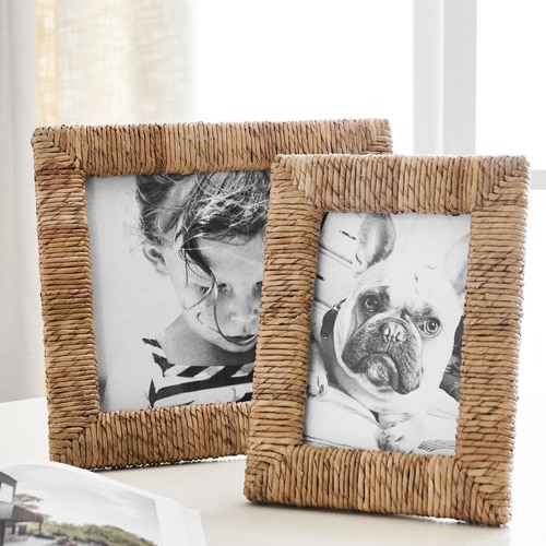 This woven seagrass frame is a perfect gift idea for mom this Mother's Day! #ABlissfulNest