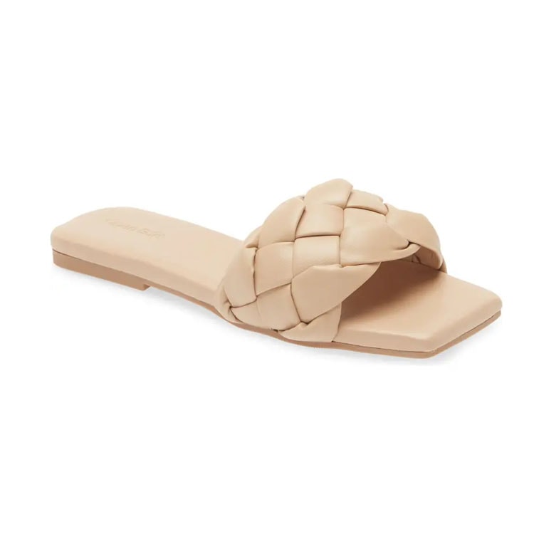 These neutral braided sandals are under $40! #ABlissfulNest