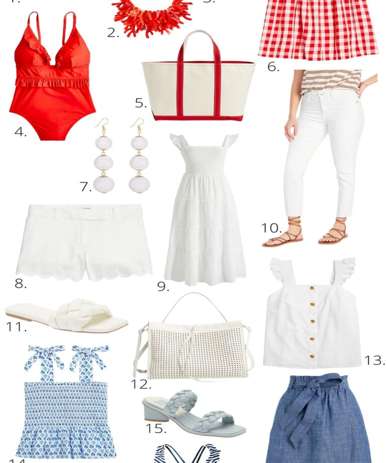 These are such cute mix and match red, white and blue summer outfit ideas for the summer!