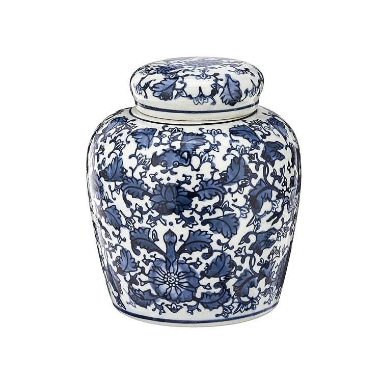 This blue and white ginger jar is under $40! #ABlissfulNest