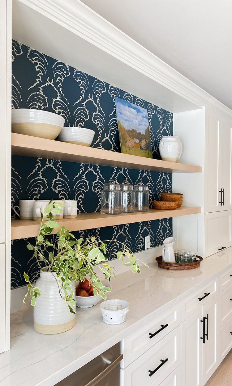 This bold buffet area is the highlight of this stunning kitchen designed by Intimate Living Interiors! #ABlissfulNest