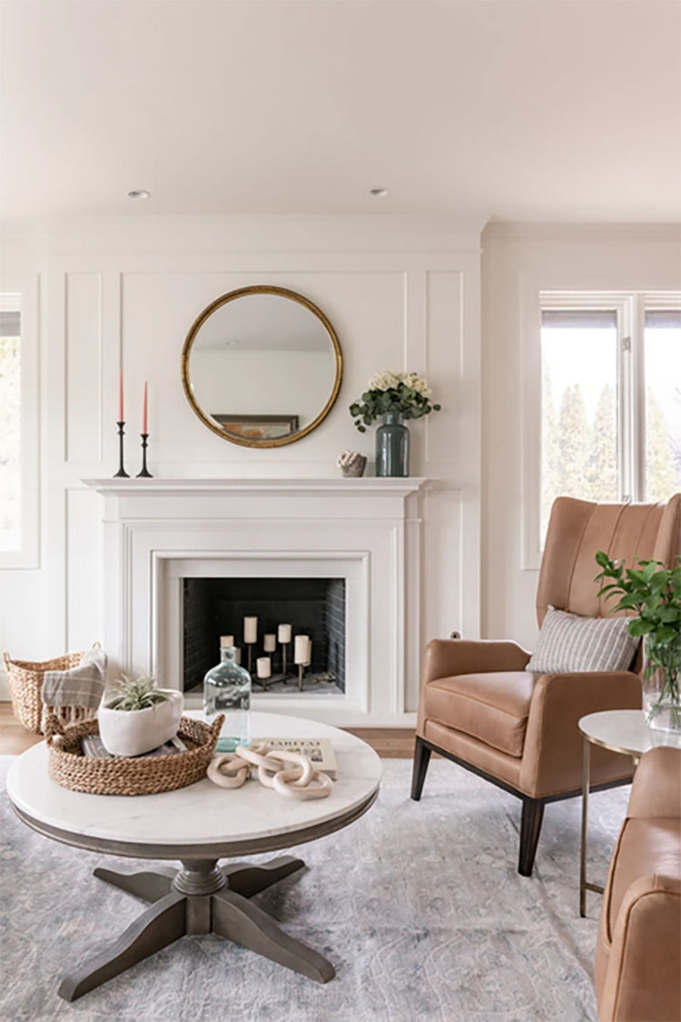 This beautiful living room designed by Ali Henrie is so classic and simple! #ABlissfulNest