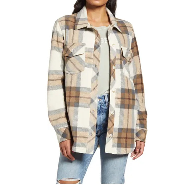 This plaid fleece shacket is a fall staple and it's under $50! #ABlissfulNest