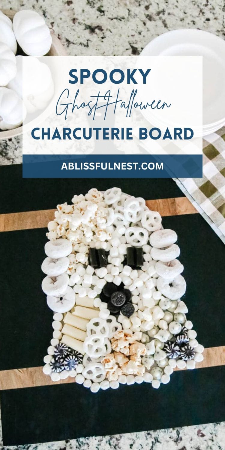 Spooky Ghost Halloween Charcuterie Board - A Blissful Nest