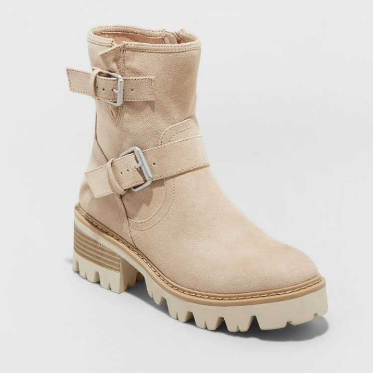 These tan moto boots are under $40! #ABlissfulNest
