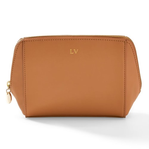 This monogrammed vegan leather pouch is a great gift idea! #ABlissfulNest