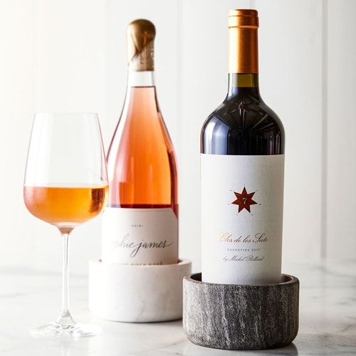 This marble wine bottle coaster is under $20 and the perfect hostess gift! #ABlissfulNest