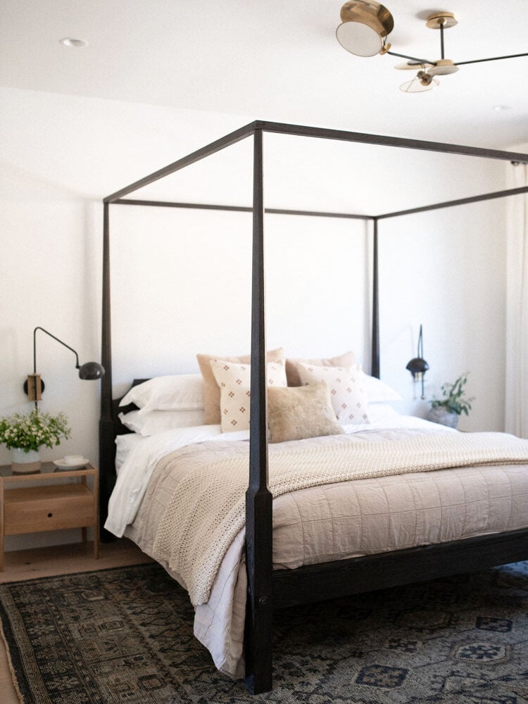 This cozy, bold bedroom designed by Light and Dwell is so pretty! #ABlissfulNest