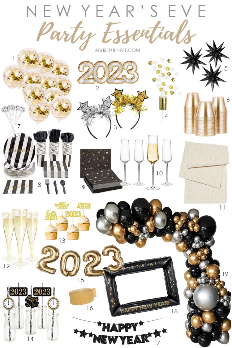 All the decorations you need to host the perfect New Years Eve!