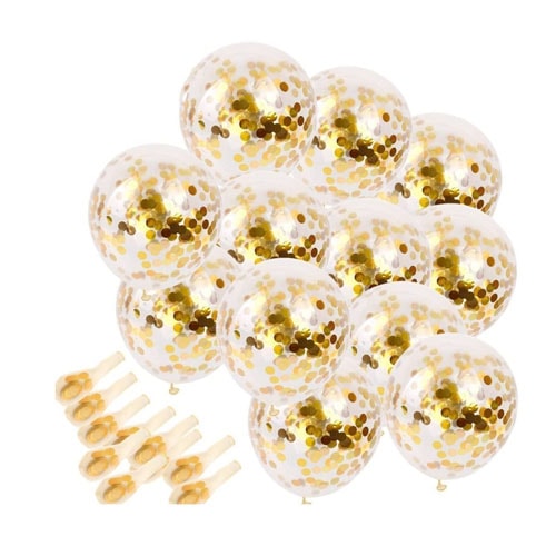These gold confetti balloons are an under $10 NYE party MUST have! #ABlissfulNest