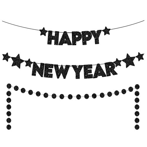 This glittery New Year sign is perfect to add to your NYE party! #ABlissfulNest