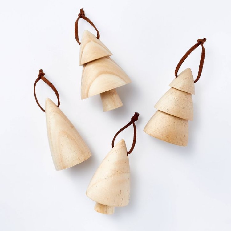 These wooden tree ornaments are only $15! #ABlissfulNest