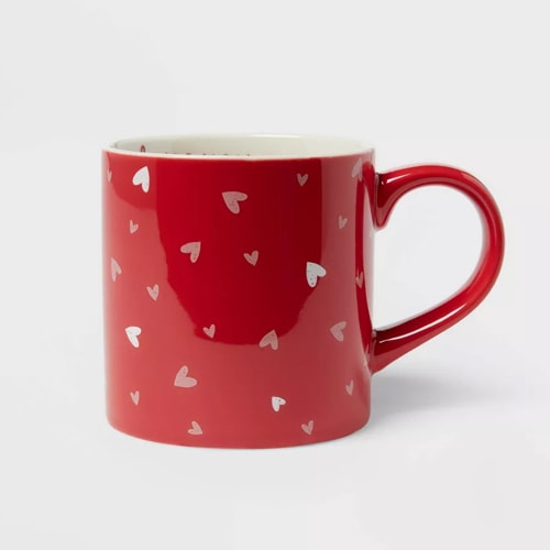 This heart printed Valentine's Day mug is only $5! #ABlissfulNest