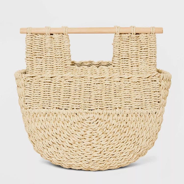 This straw tote bag is under $40! #ABlissfulNest
