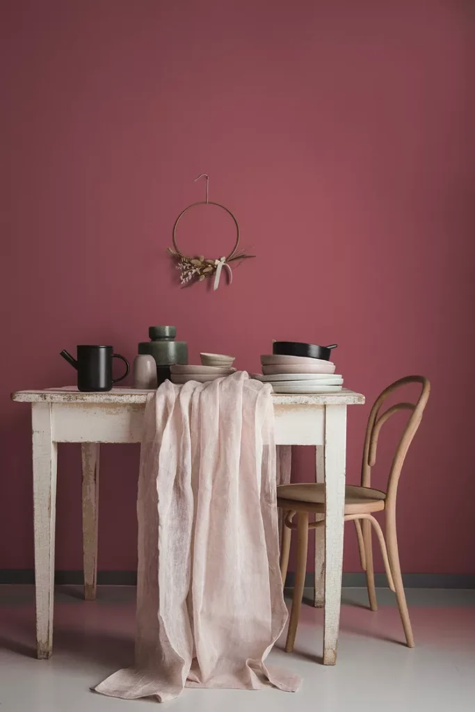 Terra rossa paint color on walls