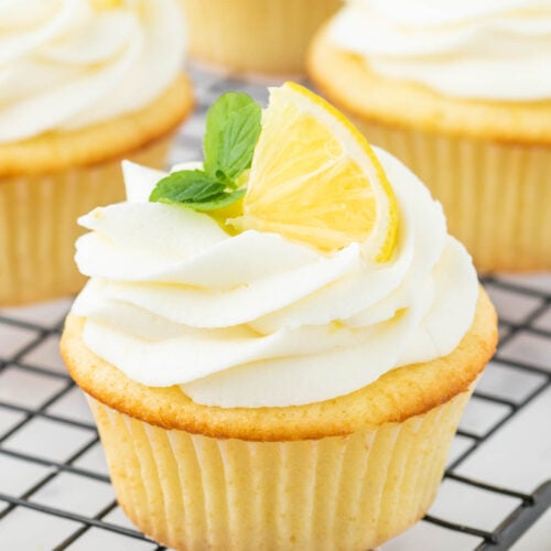 Lemon Cupcakes With Cream Cheese Frosting - A Blissful Nest