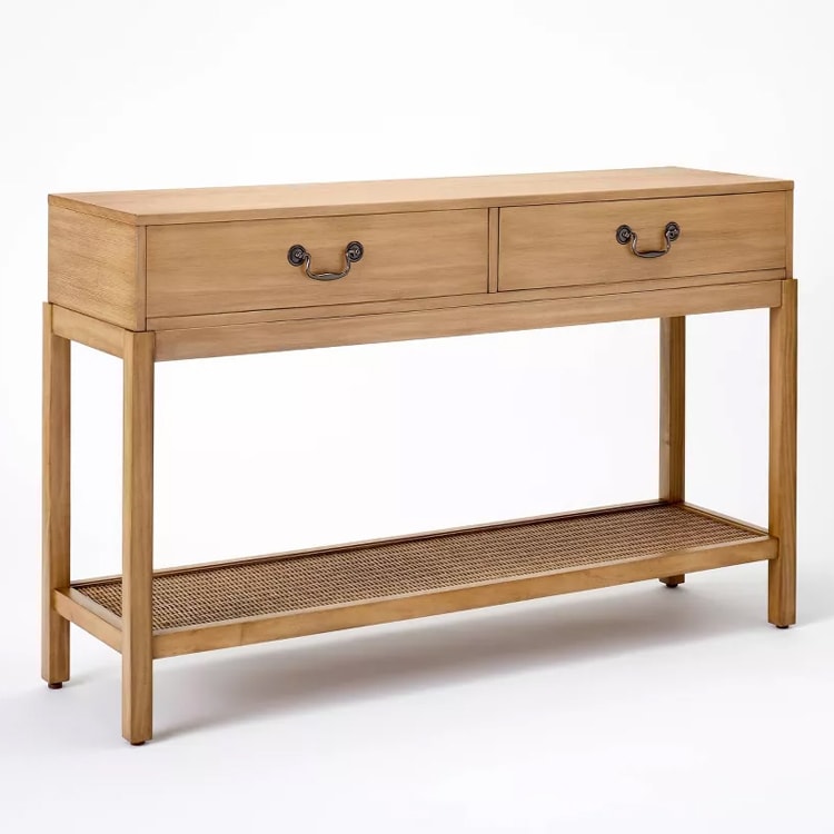 This wood console table is the easiest way to upgrade a room in your home! #ABlissfulNest