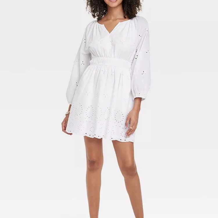 This white eyelet dress is perfect for spring! #ABlissfulNest