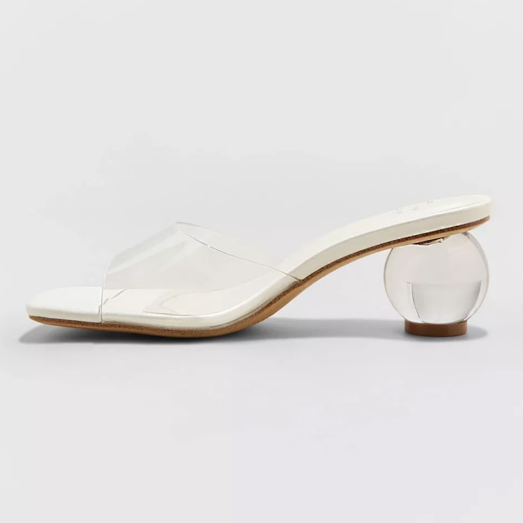 These white and clear heels are a designer lookalike and are so cute for spring! #ABlissfulNest