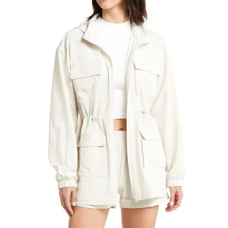 This white utility jacket is perfect for spring! #ABlissfulNest