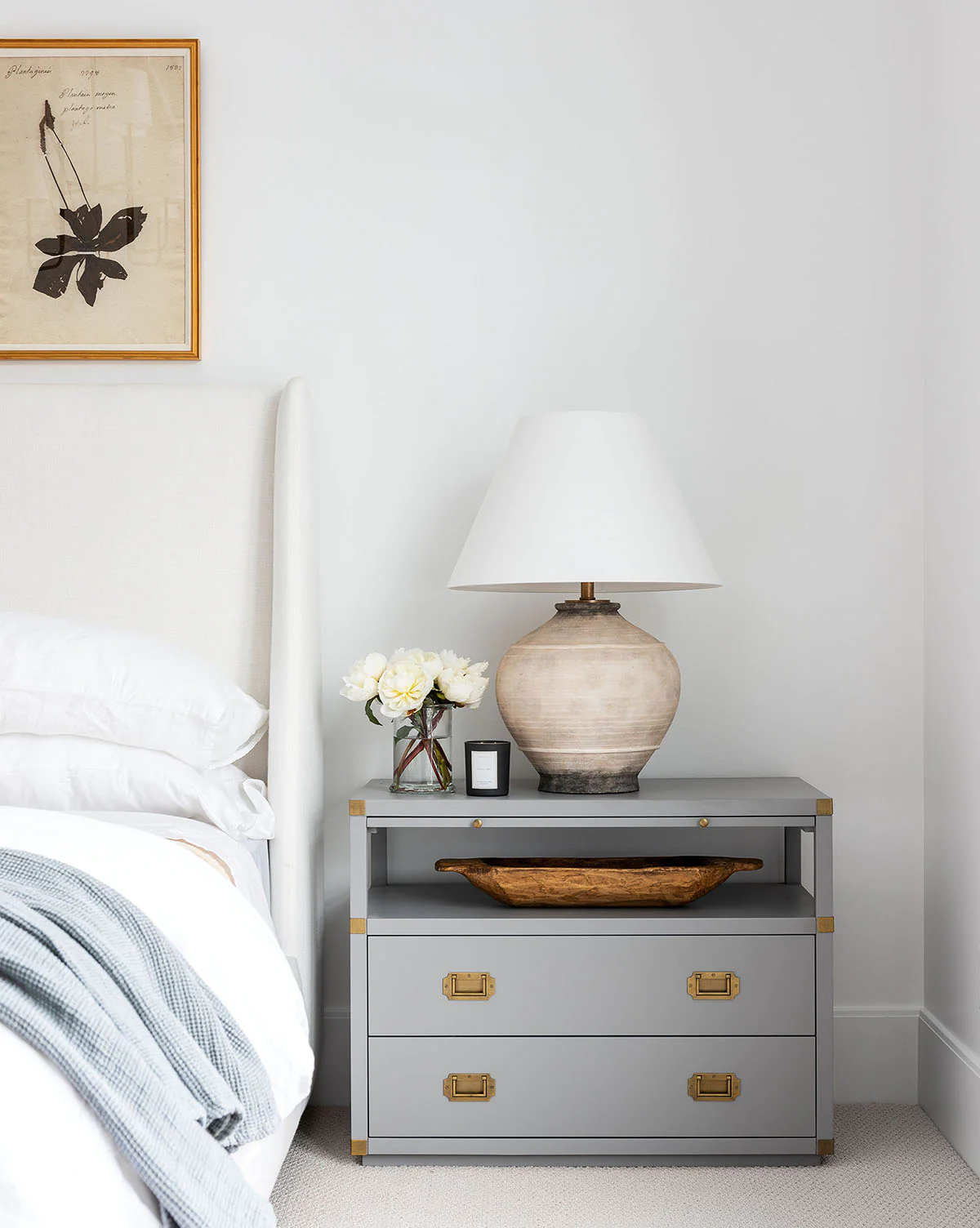 Blue deals gray nightstand