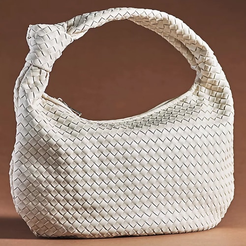 This white woven handbag is the perfect Mother's Day gift idea! #ABlissfulNest