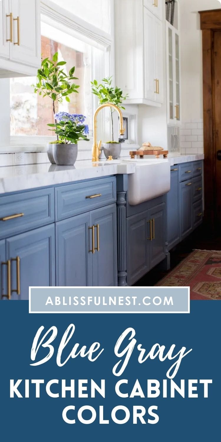 Best Blue Gray Kitchen Cabinet Colors | A Blissful Nest