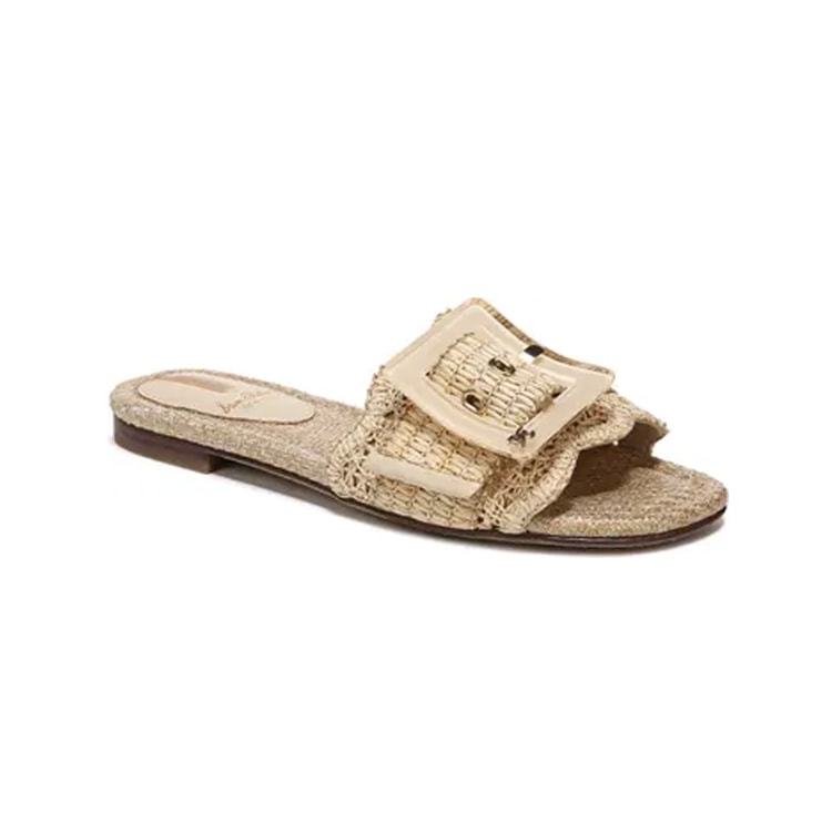 These raffia slide sandals are so fun for spring and summer! #ABlissfulNest