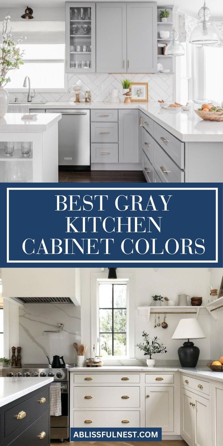 Best Gray Kitchen Cabinet Colors - A Blissful Nest